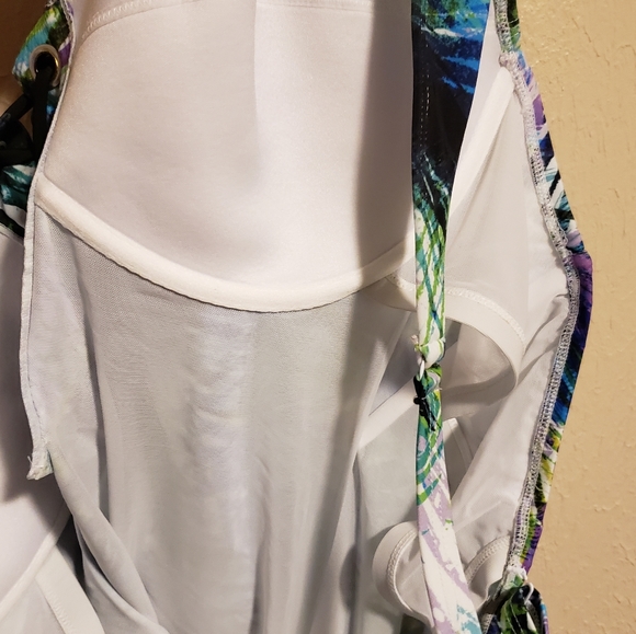 Torrid Swimsuit Tropical Corset‎ Tie Front Size 4 - Picture 5 of 11